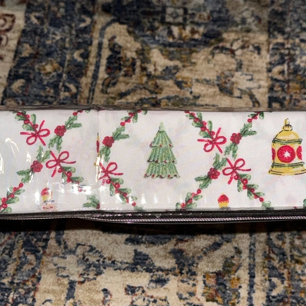 NWT Rae Dunn Christmas Holiday Full Size Sheet Set - Red/Green Ornaments - Picture 7 of 7